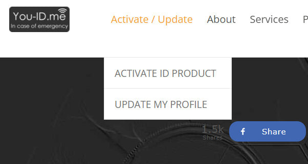 From the You ID Me homepage selecte Update my profile