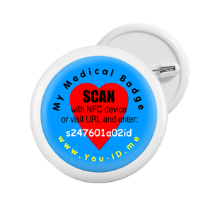 MediBadge for Schools. Holds access to pupil student medical information. Smartphone responsive. Emergency Medical Badge good also for school trips and school days out