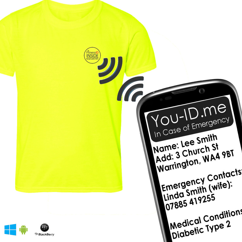 Emergency ID integrated Running Gear. Run clothes with your Identity embedded in the fabric!