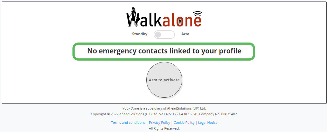 Walkalone app troubleshooting - unable to arm Walkalone