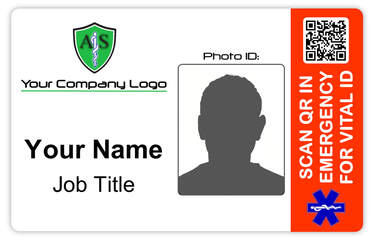 Employee ID cards carry a QR code leading to an advanced emergency ID system for staff, employees and workers