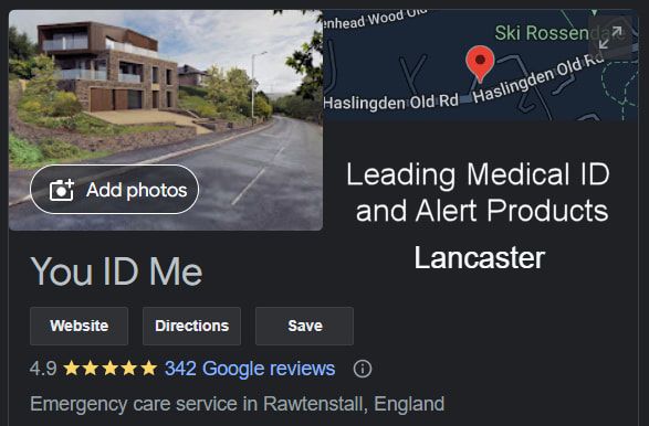 Lancaster Lancashire UK Emergency medical ID bracelets, Emergency alert necklaces. Mens and womens medical ID with phone alerts