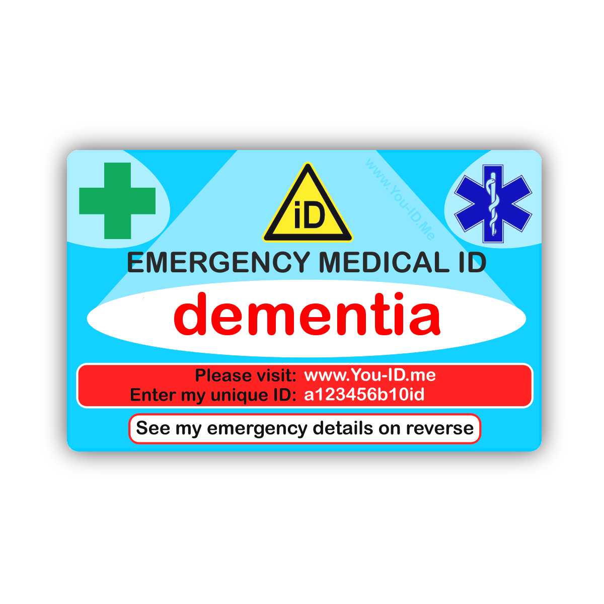 Dementia Medical Alert Wallet ID Card Within Medical Alert Wallet Card Template